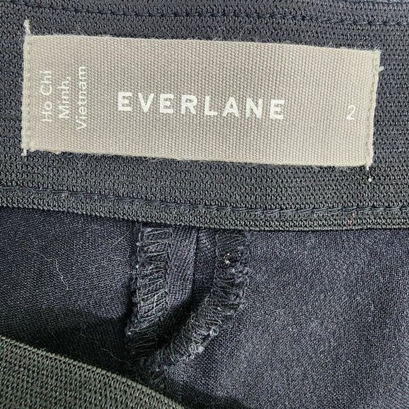 Everlane Pants The‎ Side-Zip Stretch Cotton Pant Women's Size 2 Black - Picture 7 of 9